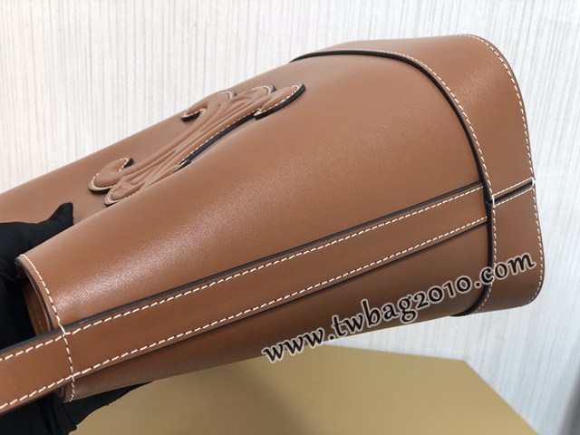 Celine專櫃2023s春夏新品CUIR TRIOMPHE小號繡花光滑牛皮水桶包 賽琳百搭斜挎肩背女包 sldj2433
